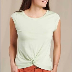 Toad & Co Anza Short Sleeve Shirt elderflower color (light green) M NWT